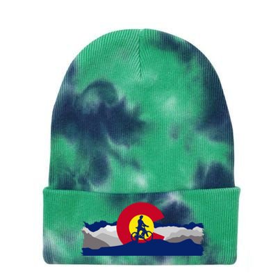 Colorado Mountain Biking Tie Dye 12in Knit Beanie