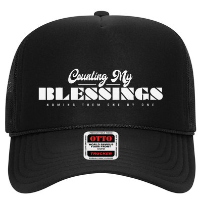 Counting My Blessings Naming Them One By One Thanksgiving Trucker Hat