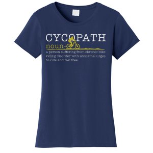 Cycopath Mountain Bike Funny MTB Biker Biking Gift Women's T-Shirt