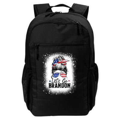 Conservative Messy Bun Bleached Style LetS Go Brandon Backpack