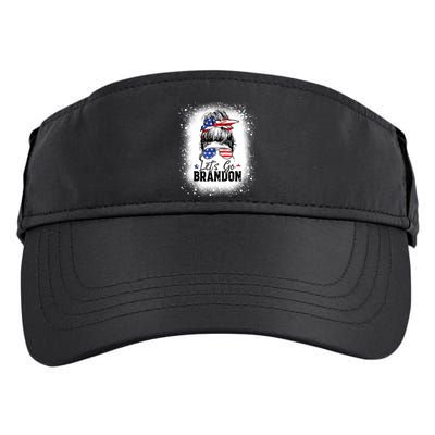 Conservative Messy Bun Bleached Style LetS Go Brandon Adult Drive Performance Visor