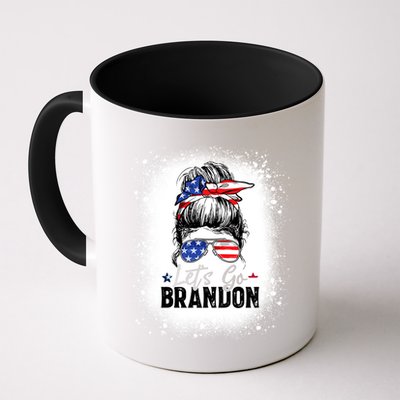 Conservative Messy Bun Bleached Style LetS Go Brandon Mug