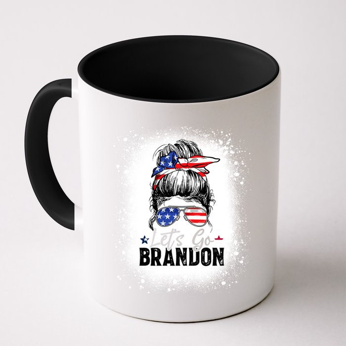Conservative Messy Bun Bleached Style LetS Go Brandon Mug
