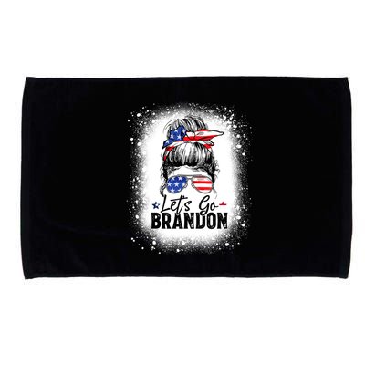 Conservative Messy Bun Bleached Style LetS Go Brandon Microfiber Hand Towel