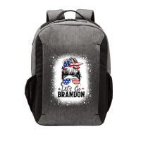 Conservative Messy Bun Bleached Style LetS Go Brandon Vector Backpack