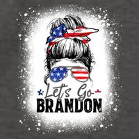 Conservative Messy Bun Bleached Style LetS Go Brandon Vector Backpack