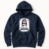Conservative Messy Bun Bleached Style LetS Go Brandon Hoodie
