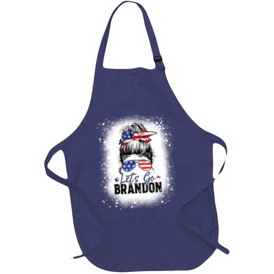 Conservative Messy Bun Bleached Style LetS Go Brandon Apron