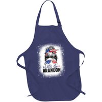 Conservative Messy Bun Bleached Style LetS Go Brandon Apron