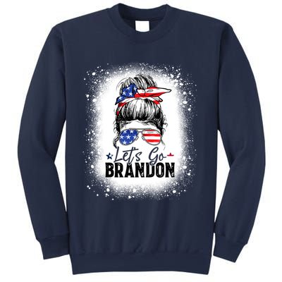 Conservative Messy Bun Bleached Style LetS Go Brandon Sweatshirt