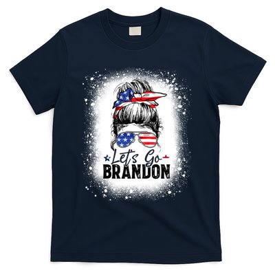 Conservative Messy Bun Bleached Style LetS Go Brandon T-Shirt