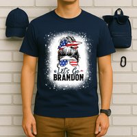 Conservative Messy Bun Bleached Style LetS Go Brandon T-Shirt