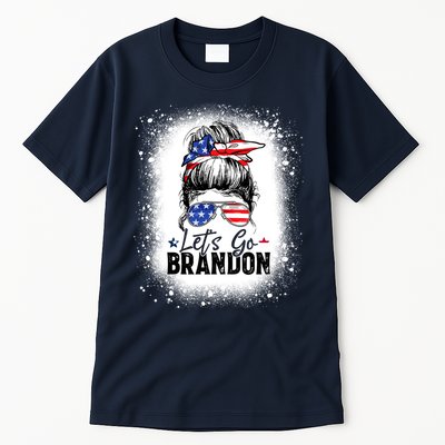 Conservative Messy Bun Bleached Style LetS Go Brandon Tall T-Shirt