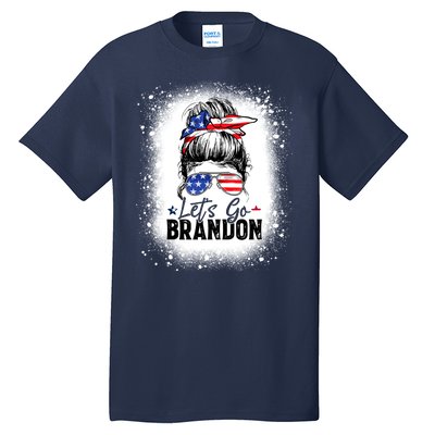 Conservative Messy Bun Bleached Style LetS Go Brandon Tall T-Shirt