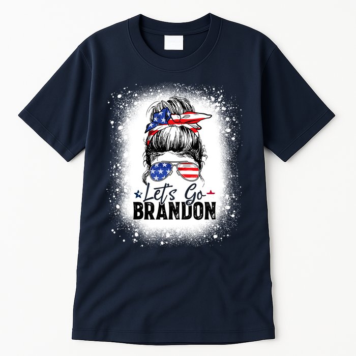 Conservative Messy Bun Bleached Style LetS Go Brandon Tall T-Shirt