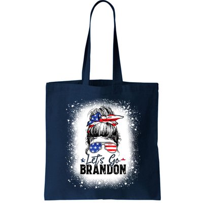 Conservative Messy Bun Bleached Style LetS Go Brandon Bag