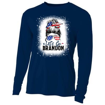 Conservative Messy Bun Bleached Style LetS Go Brandon Cooling Performance Long Sleeve Crew