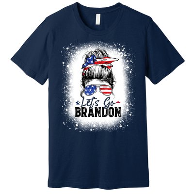 Conservative Messy Bun Bleached Style LetS Go Brandon Premium T-Shirt