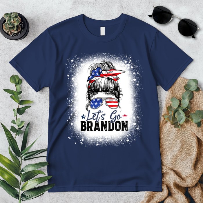 Conservative Messy Bun Bleached Style LetS Go Brandon Premium T-Shirt
