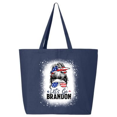 Conservative Messy Bun Bleached Style LetS Go Brandon 25L Jumbo Tote