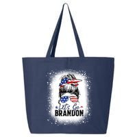 Conservative Messy Bun Bleached Style LetS Go Brandon 25L Jumbo Tote