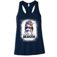 Conservative Messy Bun Bleached Style LetS Go Brandon Womens Tank Top