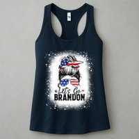 Conservative Messy Bun Bleached Style LetS Go Brandon Womens Tank Top