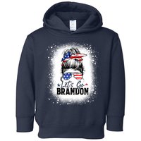 Conservative Messy Bun Bleached Style LetS Go Brandon Toddler Hoodie