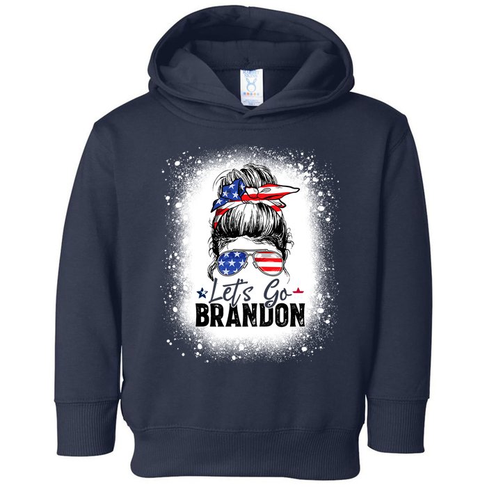 Conservative Messy Bun Bleached Style LetS Go Brandon Toddler Hoodie