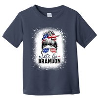 Conservative Messy Bun Bleached Style LetS Go Brandon Toddler T-Shirt