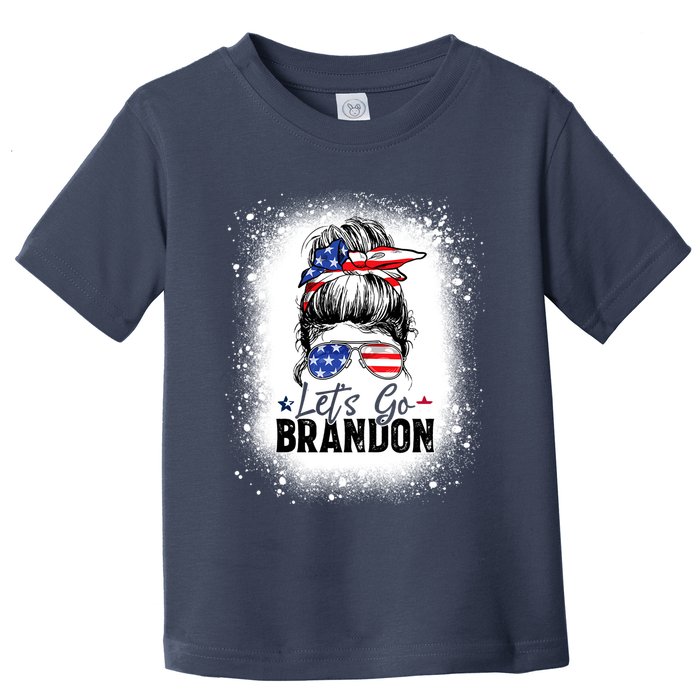 Conservative Messy Bun Bleached Style LetS Go Brandon Toddler T-Shirt