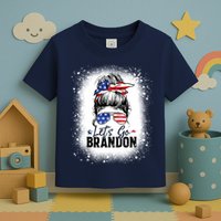 Conservative Messy Bun Bleached Style LetS Go Brandon Toddler T-Shirt