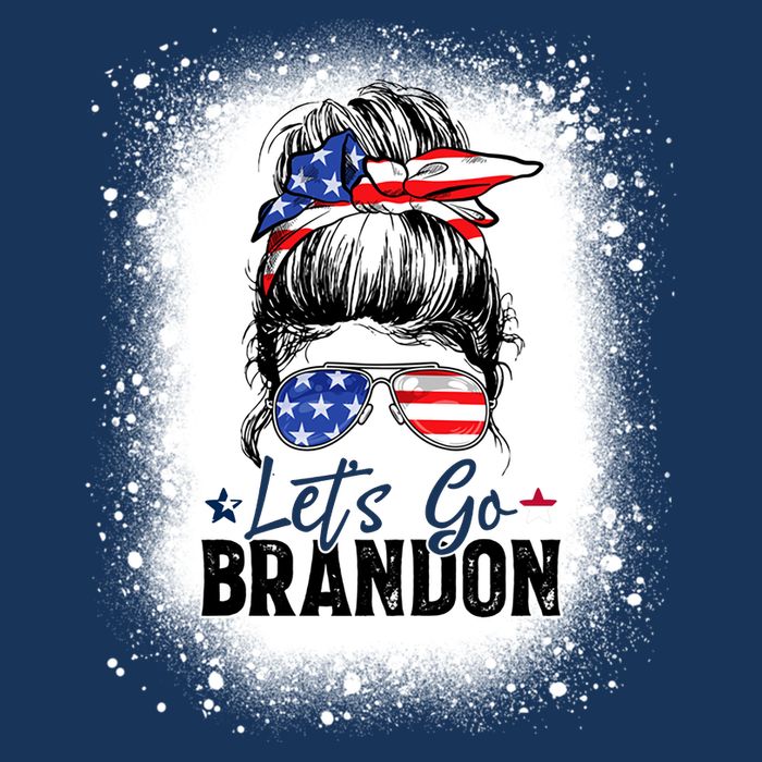 Conservative Messy Bun Bleached Style LetS Go Brandon Visor