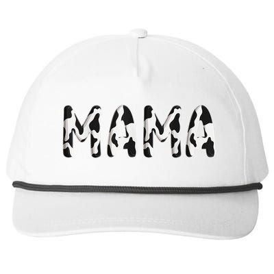 Cow Mama Birthday Family Matching Mothers Day Boy Girl Farm Snapback Five-Panel Rope Hat