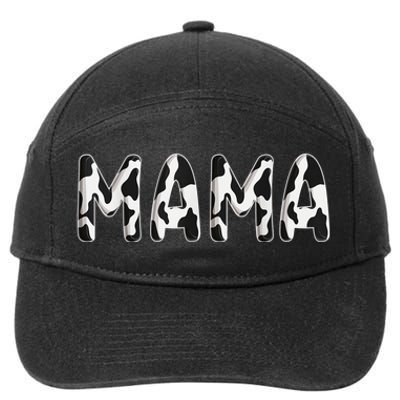 Cow Mama Birthday Family Matching Mothers Day Boy Girl Farm 7-Panel Snapback Hat