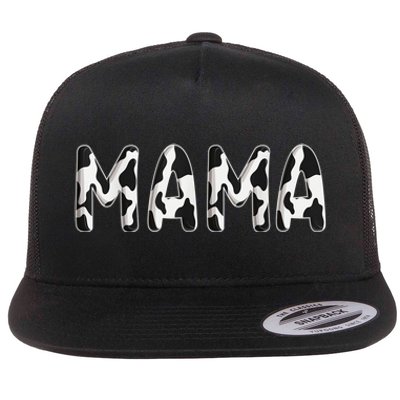 Cow Mama Birthday Family Matching Mothers Day Boy Girl Farm Flat Bill Trucker Hat