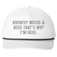 Country Music & Beer Thats Why Im Here Snapback Five-Panel Rope Hat