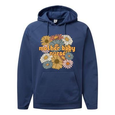 Cute Mother Baby Nurse Flowers Postpartum Nurse Gift Performance Fleece Hoodie