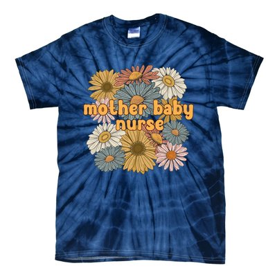 Cute Mother Baby Nurse Flowers Postpartum Nurse Gift Tie-Dye T-Shirt