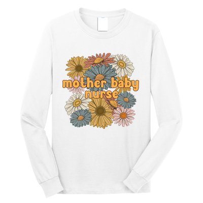 Cute Mother Baby Nurse Flowers Postpartum Nurse Gift Long Sleeve Shirt