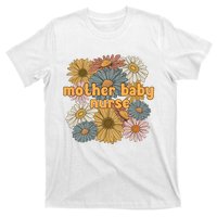 Cute Mother Baby Nurse Flowers Postpartum Nurse Gift T-Shirt