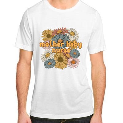 Cute Mother Baby Nurse Flowers Postpartum Nurse Gift Adult ChromaSoft Performance T-Shirt