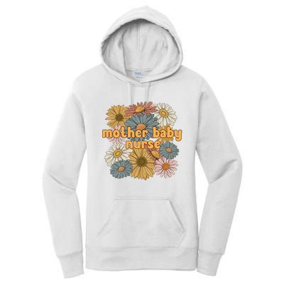 Cute Mother Baby Nurse Flowers Postpartum Nurse Gift Women's Pullover Hoodie