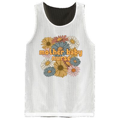 Cute Mother Baby Nurse Flowers Postpartum Nurse Gift Mesh Reversible Basketball Jersey Tank