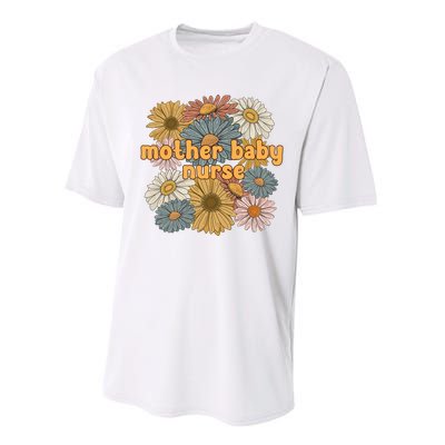 Cute Mother Baby Nurse Flowers Postpartum Nurse Gift Performance Sprint T-Shirt