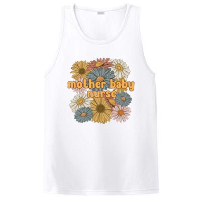 Cute Mother Baby Nurse Flowers Postpartum Nurse Gift PosiCharge Competitor Tank