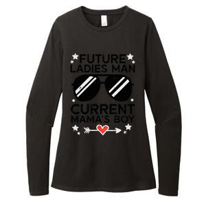 Current Mamas Boy Funny Valentines Day Boy Womens CVC Long Sleeve Shirt