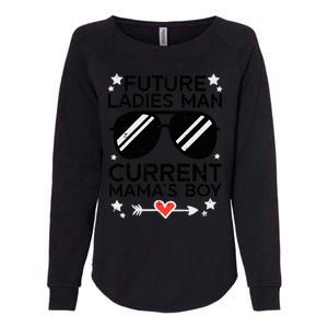 Current Mamas Boy Funny Valentines Day Boy Womens California Wash Sweatshirt