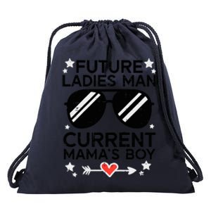 Current Mamas Boy Funny Valentines Day Boy Drawstring Bag