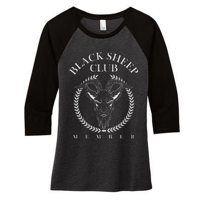 Club Member Be Yourself Outsider Different Women's Tri-Blend 3/4-Sleeve Raglan Shirt